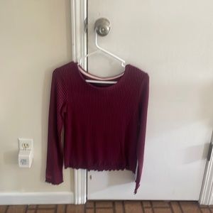 Long sleeve maroon shirt